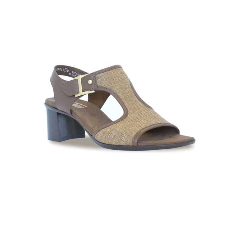 Munro Sandals | Women'S Wallis-Brown Fabric Combo | Quick Ship!