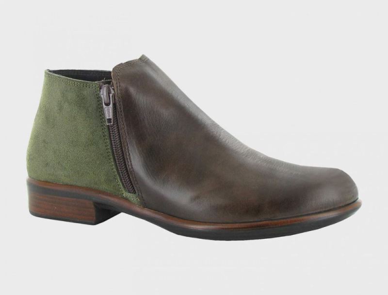Naot | Helm-Pecan Brown / Oily Olive Suede