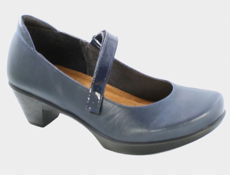 Naot | Muse-Ink Leather / Navy Patent Leather