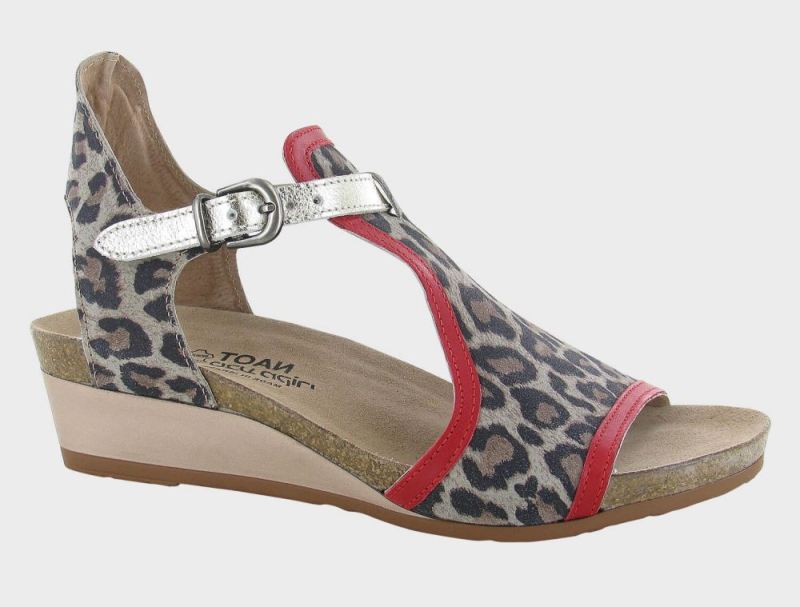 Naot | Fiona-Cheetah Suede / Kiss Red Lthr / Radiant Gold Lthr