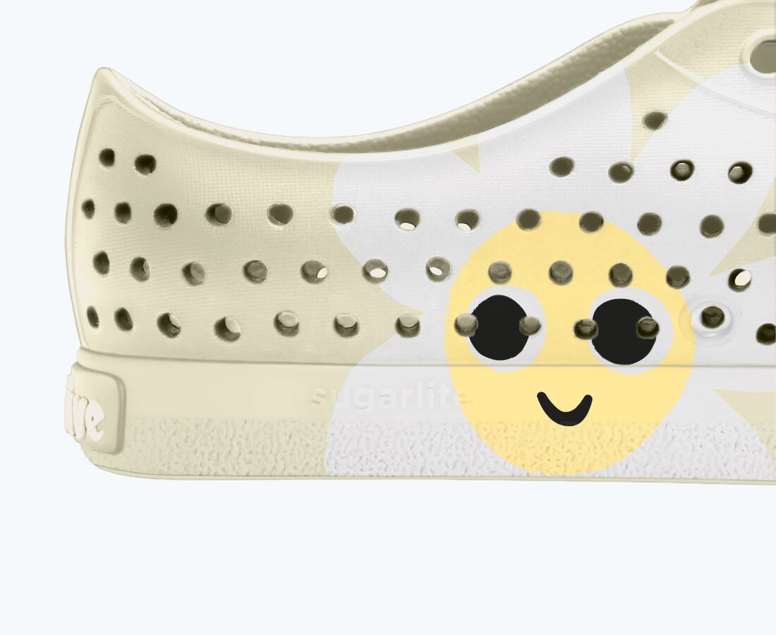 Native Shoes Men's Jefferson Wanderfoam&trade; Block - Shell White/ Bone White/ Gone Bananas Flower Block