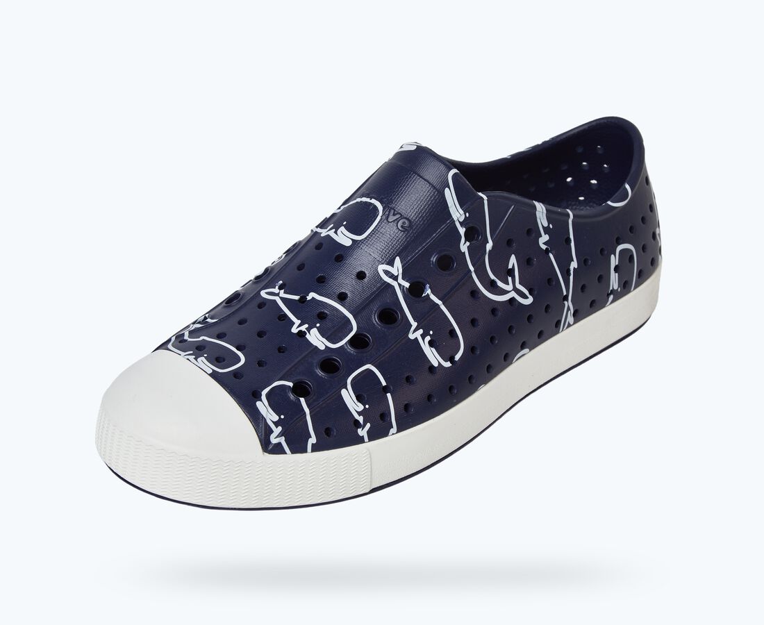 Native Shoes Women's Jefferson Print - Regatta Blue/ Shell White/ Nantucket ACK