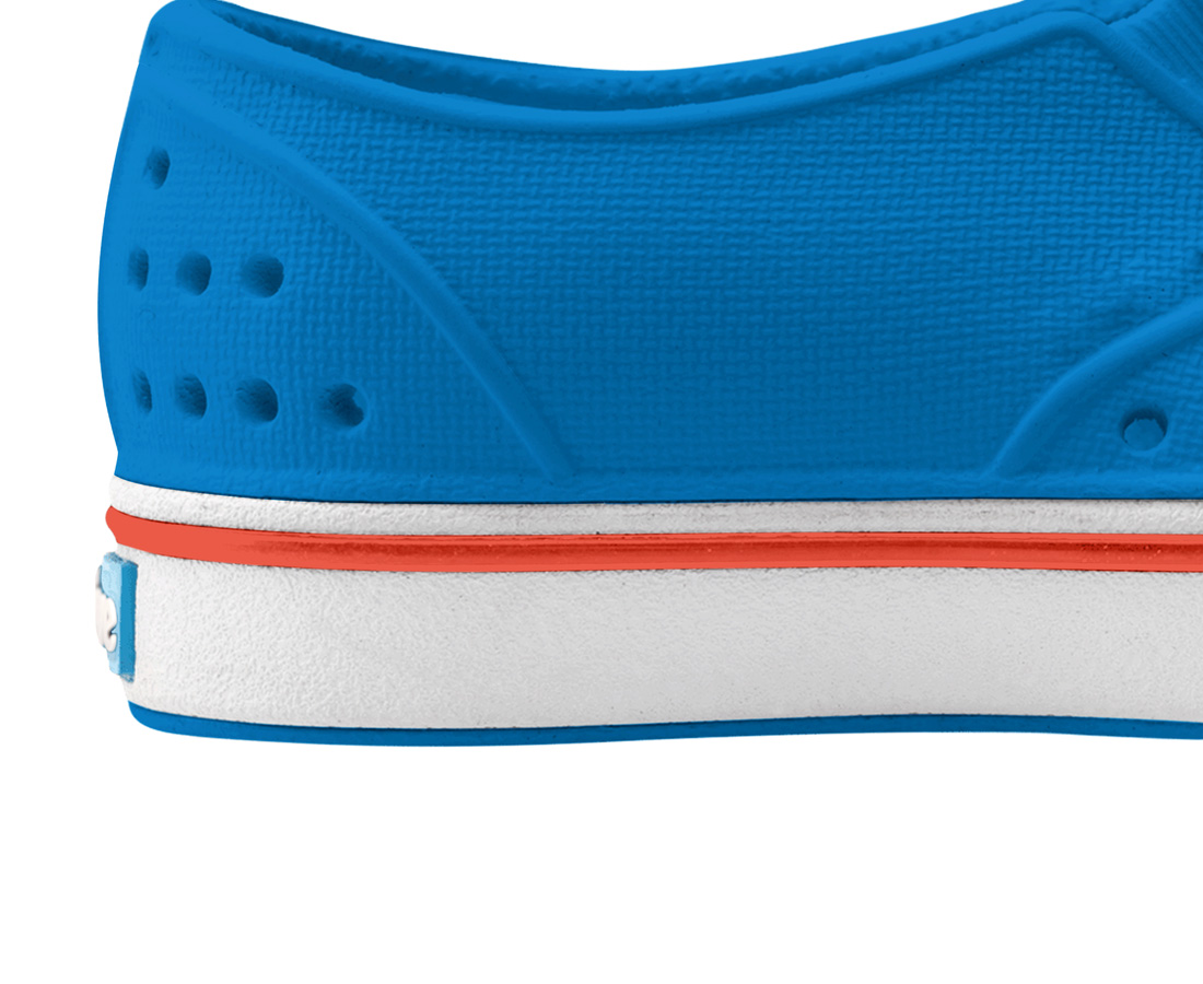Native Shoes Miles Block Child - Megamarine Blue/ Shell White/ Flame Skull Block