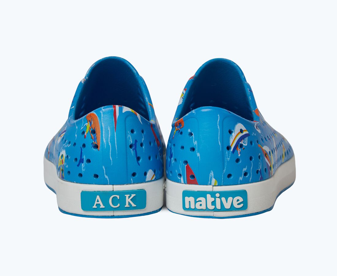 Native Shoes Women's Jefferson Print - Wave Blue/ Shell White/ Nantucket Sails