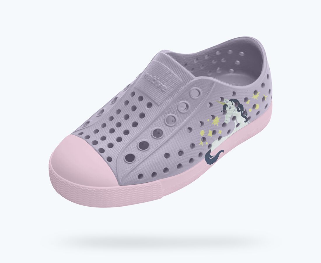 Native Shoes Jefferson Block Child - Future Purple/ Barely Pink/ Unicorn Block