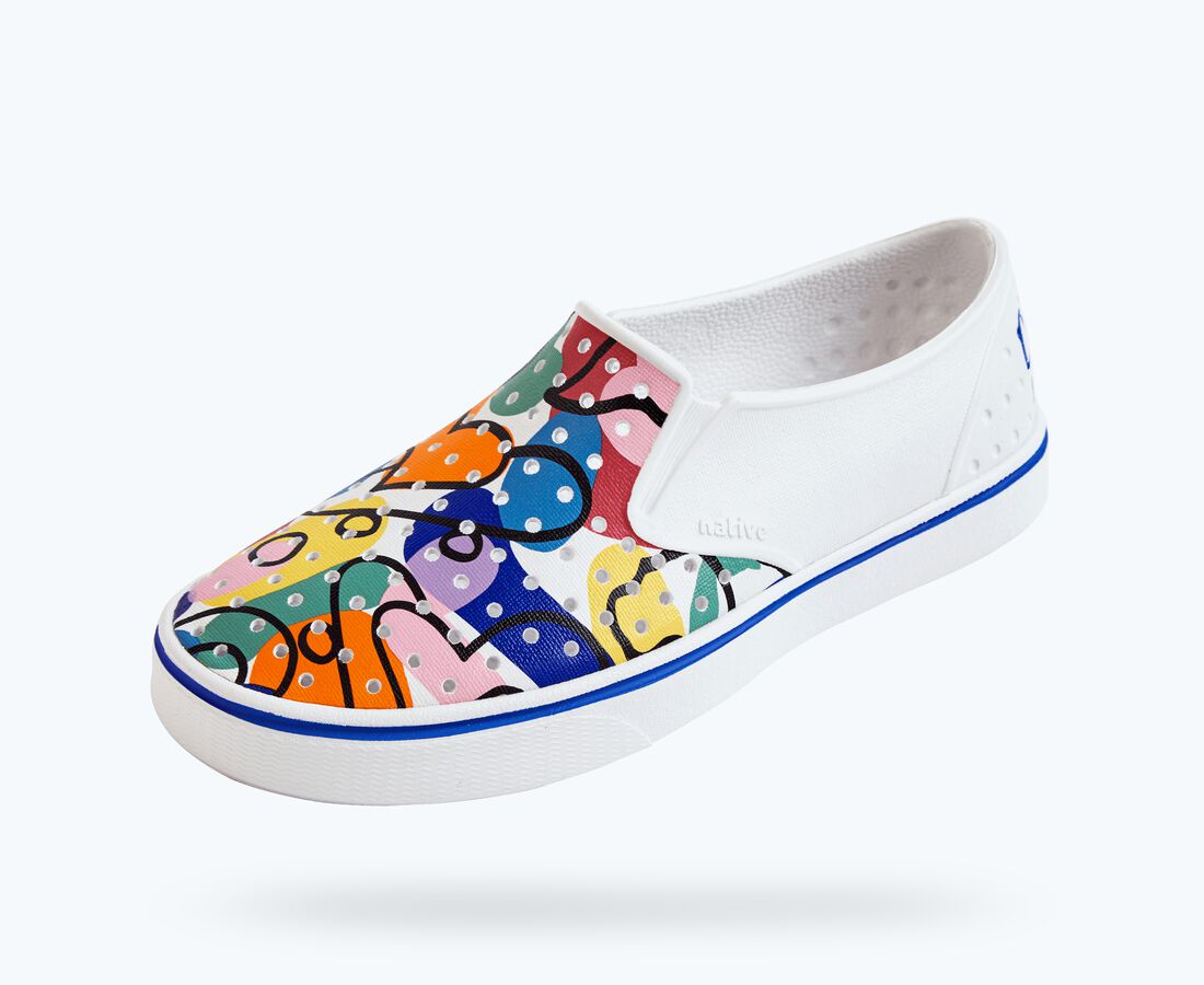 Native Shoes Men's Miles x Sebo Wanderfoam&trade; - Shell White/ Shell White/ Multi Skate