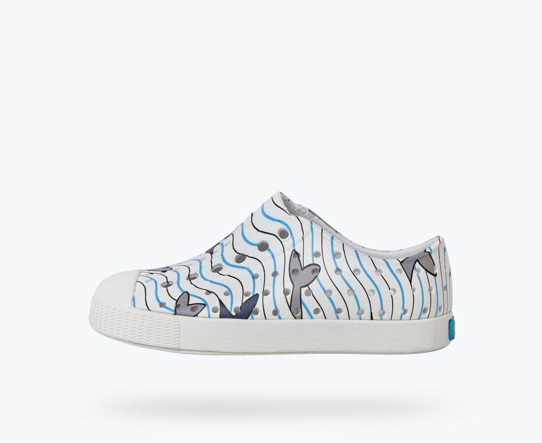 Native Shoes Jefferson Print Child - Shell White/ Shell White/ Resting Nantucket Tail
