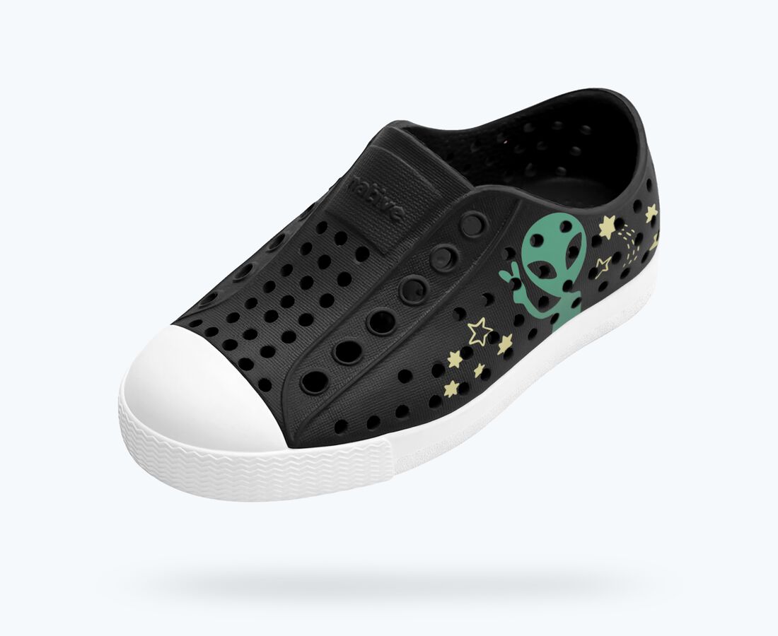 Native Shoes Jefferson Block Child - Jiffy Black/ Shell White/ Peace Alien Block