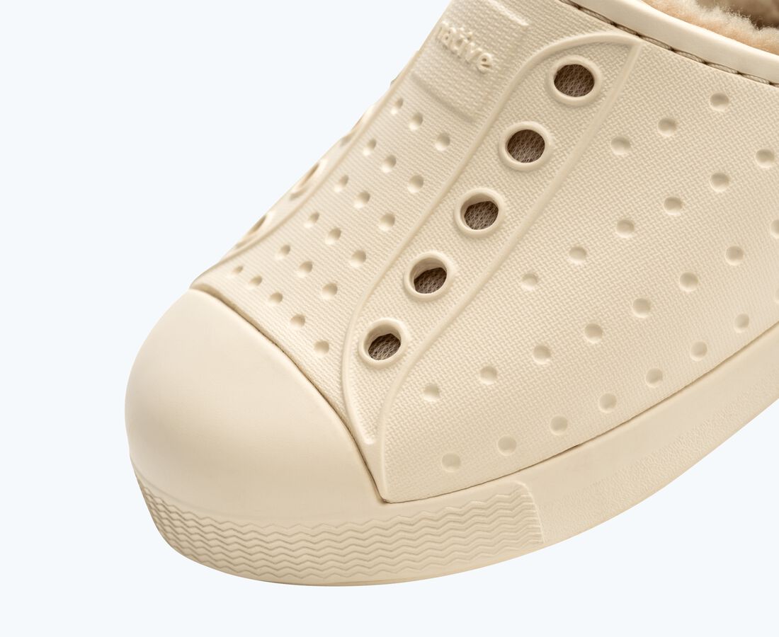 Native Shoes Jefferson Cozy Little Kids - Bone White/ Bone White/ Flax Tan