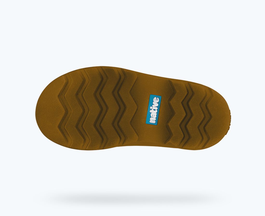 Native Shoes Kensington Chelsea Child - Flax Tan/ Mash Brown/ Bone White