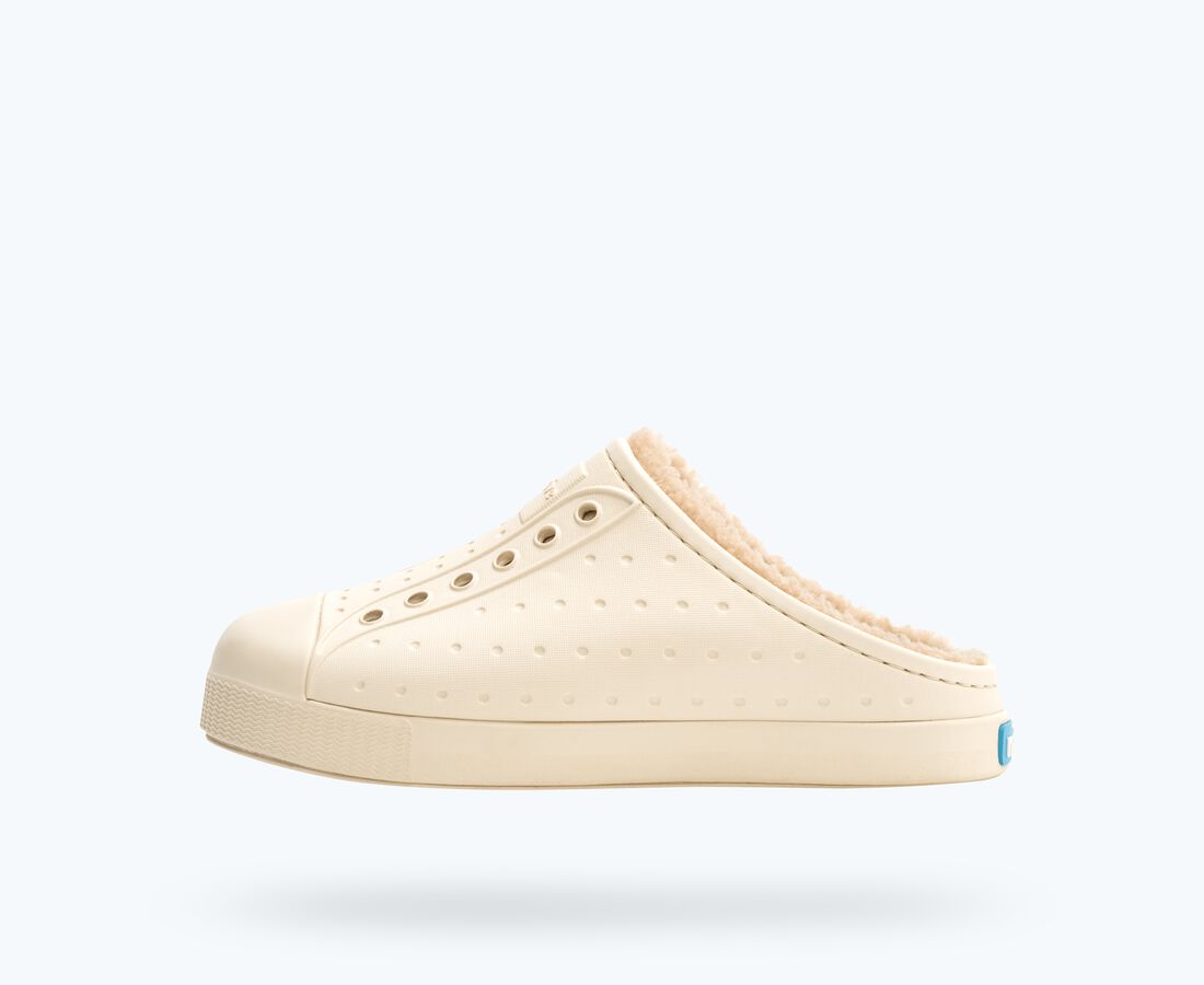 Native Shoes Jefferson Cozy Big Kids - Bone White/ Bone White/ Flax Tan