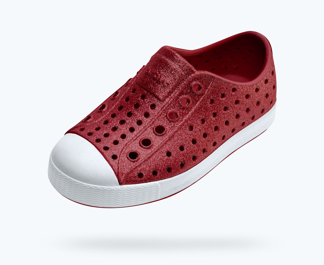Native Shoes Jefferson Bio-Bling&trade; Child - Ruby Bling/ Shell White