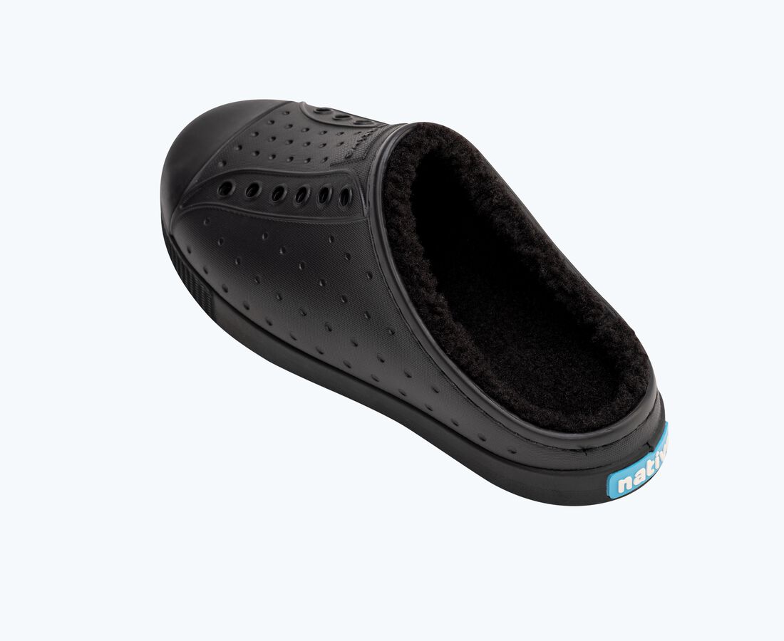 Native Shoes Jefferson Cozy Big Kids - Jiffy Black/ Jiffy Black/ Jiffy Black