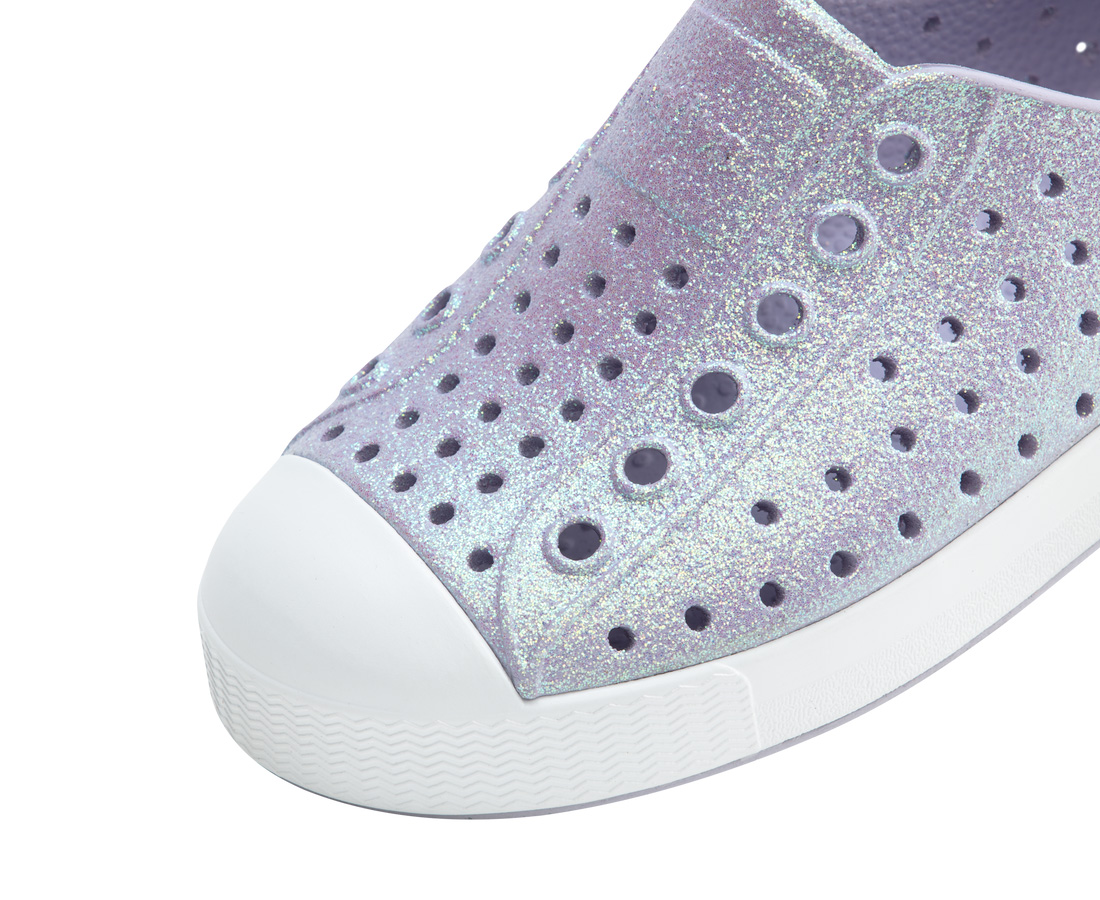 Native Shoes Jefferson Bio-Bling&trade; Child - Future Purple Bling/ Shell White