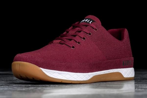 NOBULL MEN'S SHOES BURGUNDY CANVAS TRAINER