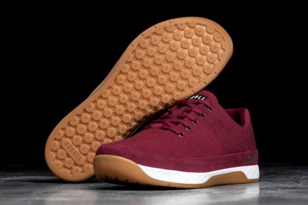 NOBULL MEN'S SHOES BURGUNDY CANVAS TRAINER