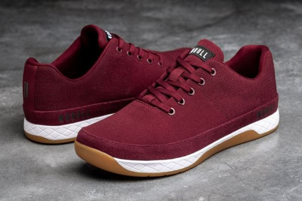 NOBULL MEN'S SHOES BURGUNDY CANVAS TRAINER