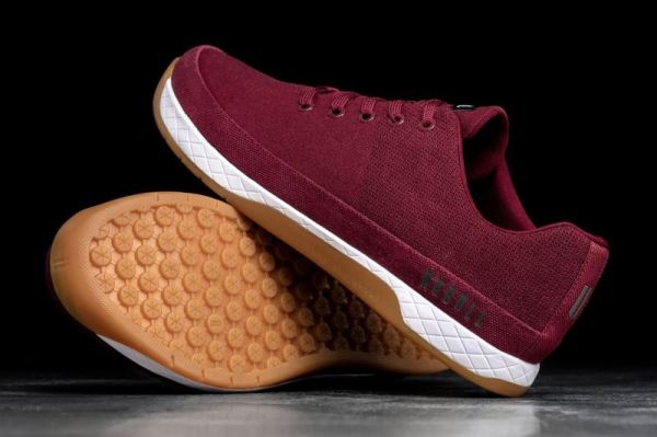 NOBULL MEN'S SHOES BURGUNDY CANVAS TRAINER