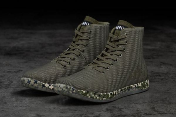 NOBULL WOMEN'S SHOES HIGH-TOP ARMY PIXEL TRAINER