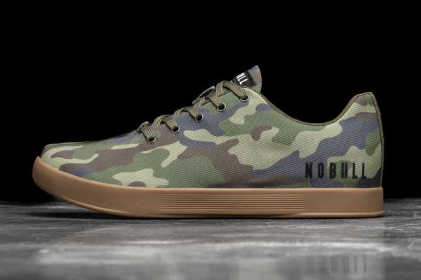 NOBULL MEN'S SHOES FOREST CAMO CANVAS TRAINER