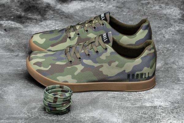 NOBULL MEN'S SHOES FOREST CAMO CANVAS TRAINER