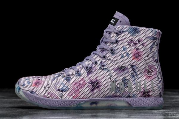 NOBULL MEN'S SHOES HIGH-TOP WATERCOLOR FLORAL TRAINER