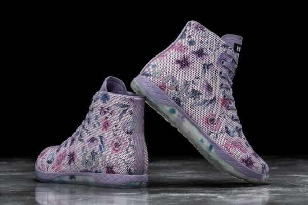 NOBULL MEN'S SHOES HIGH-TOP WATERCOLOR FLORAL TRAINER