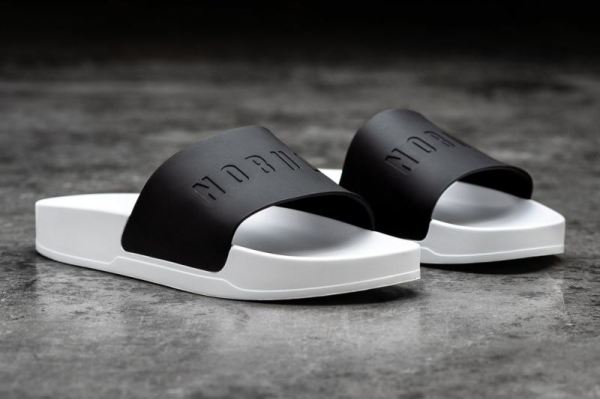 NOBULL WOMEN'S SHOES BLACK WHITE SLIDE