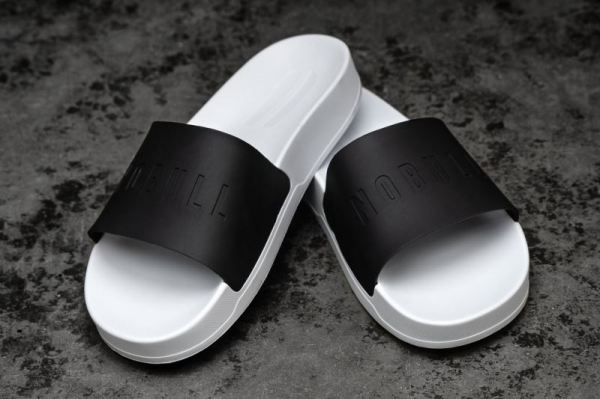 NOBULL WOMEN'S SHOES BLACK WHITE SLIDE