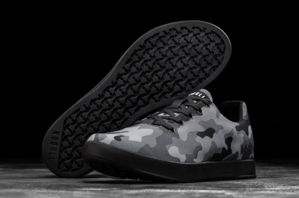 NOBULL MEN'S SHOES BLACK CAMO CANVAS TRAINER