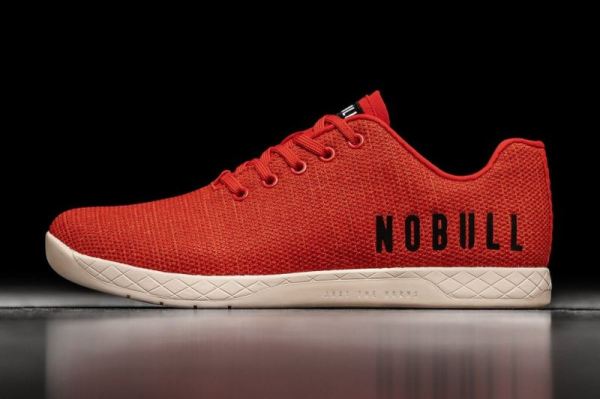 NOBULL MEN'S SHOES RED HEATHER TRAINER