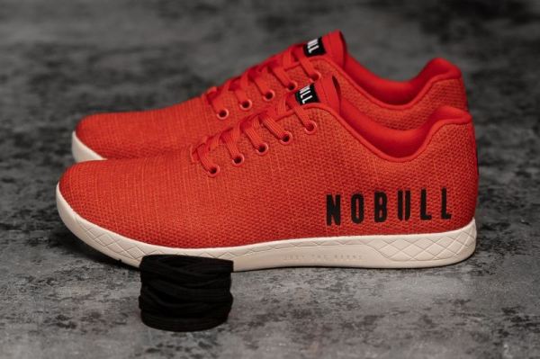 NOBULL MEN'S SHOES RED HEATHER TRAINER