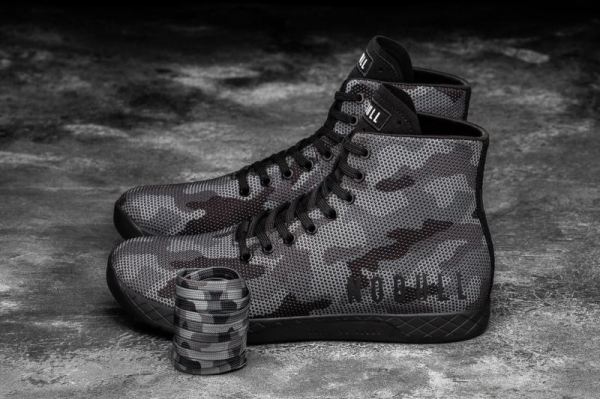 NOBULL WOMEN'S SHOES HIGH-TOP BLACK CAMO TRAINER