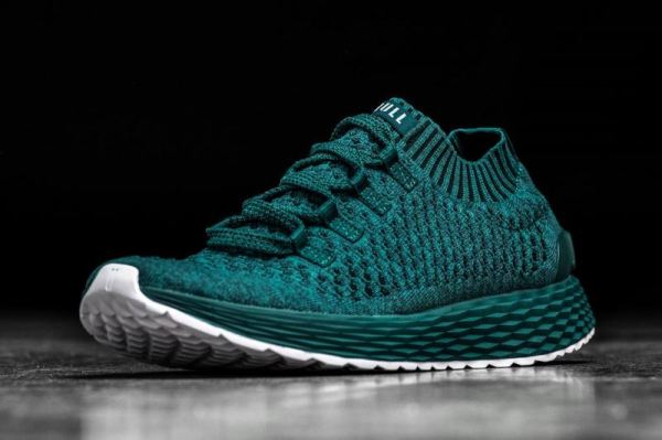 NOBULL MEN'S SHOES DEEP TEAL KNIT RUNNER