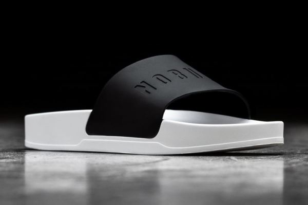 NOBULL MEN'S SHOES BLACK WHITE SLIDE