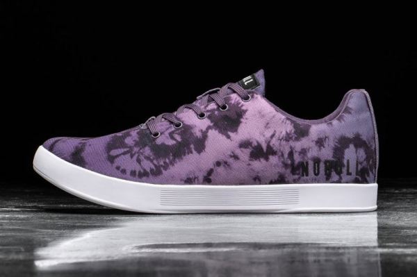 NOBULL WOMEN'S SHOES DARK WISTERIA TIE-DYE CANVAS TRAINER