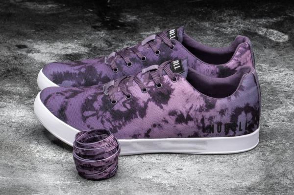 NOBULL WOMEN'S SHOES DARK WISTERIA TIE-DYE CANVAS TRAINER