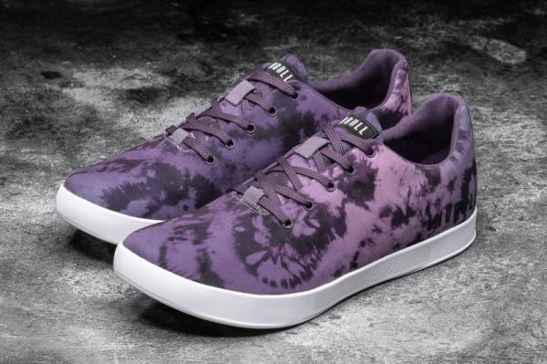 NOBULL WOMEN'S SHOES DARK WISTERIA TIE-DYE CANVAS TRAINER