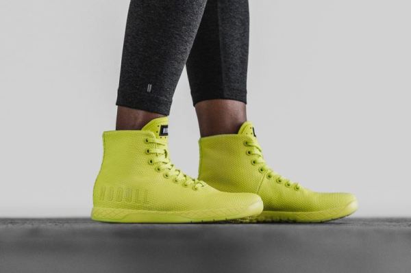 NOBULL WOMEN'S SHOES HIGH-TOP NEON YELLOW TRAINER