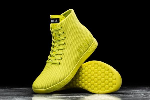 NOBULL WOMEN'S SHOES HIGH-TOP NEON YELLOW TRAINER