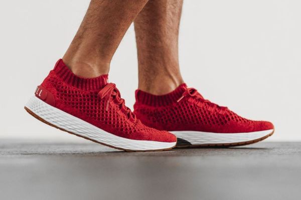 NOBULL MEN'S SHOES RED ALERT KNIT RUNNER