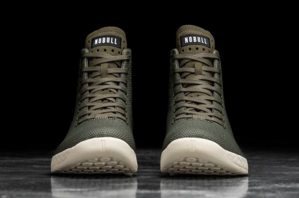 NOBULL MEN'S SHOES HIGH-TOP ARMY IVORY TRAINER