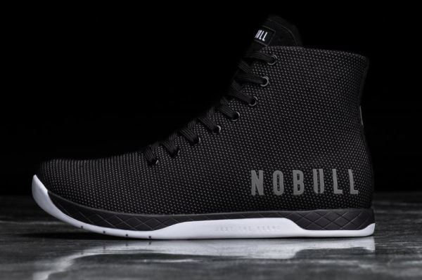 NOBULL WOMEN'S SHOES HIGH-TOP BLACK AND WHITE TRAINER