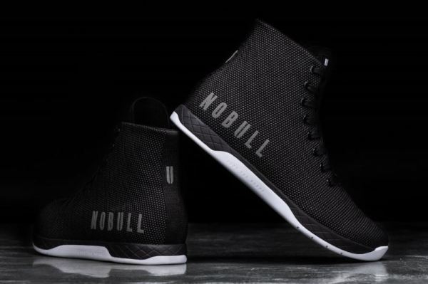 NOBULL WOMEN'S SHOES HIGH-TOP BLACK AND WHITE TRAINER