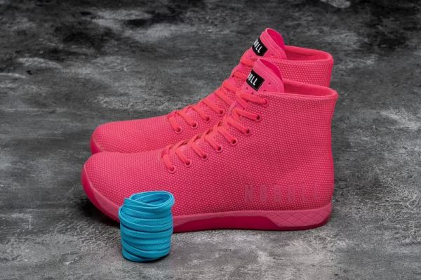 NOBULL MEN'S SHOES HIGH-TOP NEON PINK TRAINER