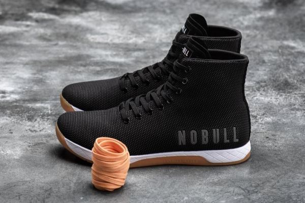 NOBULL MEN'S SHOES HIGH-TOP BLACK WHITE GUM TRAINER