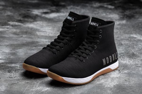 NOBULL MEN'S SHOES HIGH-TOP BLACK WHITE GUM TRAINER