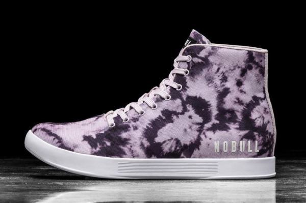 NOBULL WOMEN'S SHOES HIGH-TOP WISTERIA TIE-DYE CANVAS TRAINER