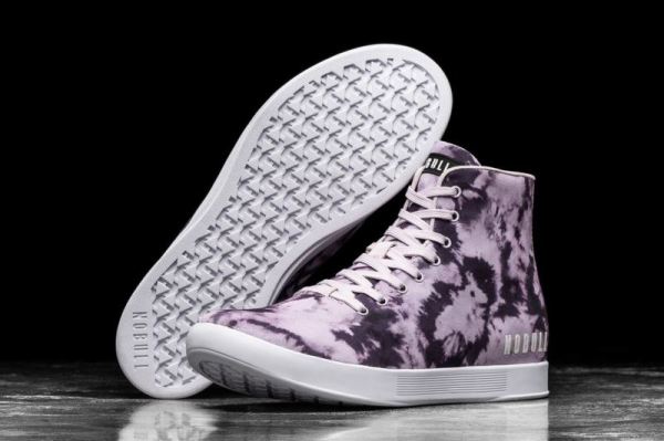 NOBULL WOMEN'S SHOES HIGH-TOP WISTERIA TIE-DYE CANVAS TRAINER