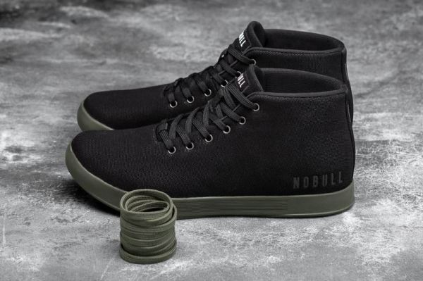 NOBULL MEN'S SHOES BLACK IVY CANVAS MID TRAINER